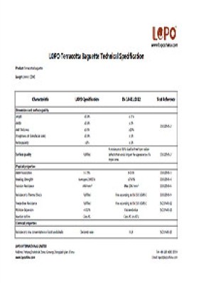 Technical Specification of Terracotta Louver