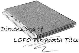 Dimensions of LOPO Terracotta Tiles