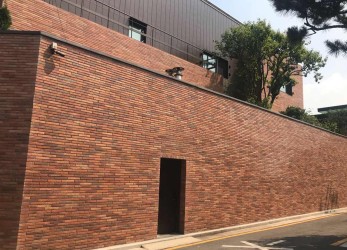 Long Brick Facade of Korea Historical Site (1)