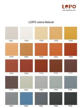 LOPO Standard Color for Terracotta Facade Panel