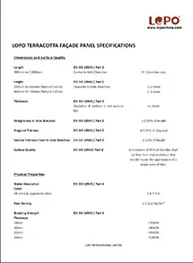 Technical Specification of Terracotta Panel