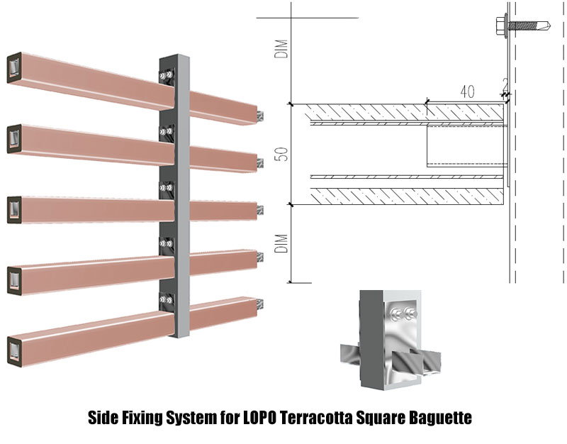 terracotta baguette installation