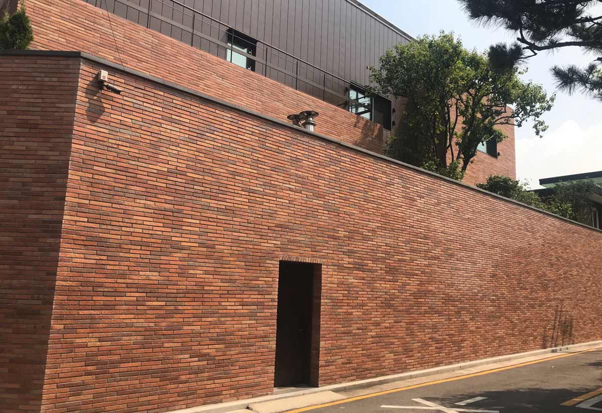 Long Brick Facade of Korea Historical Site (1)