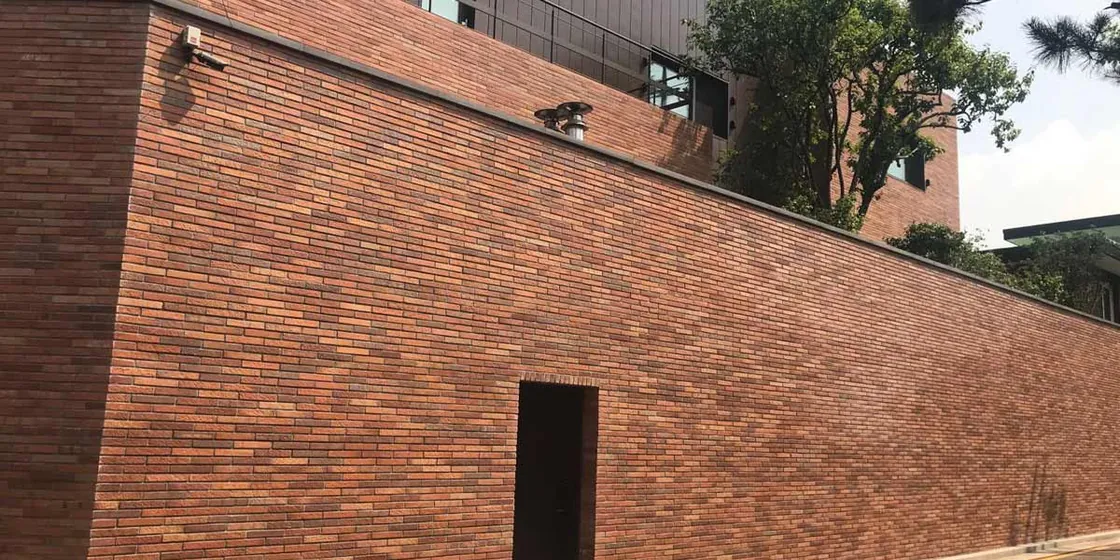 Long Brick Facade of Korea Historical Site (1)