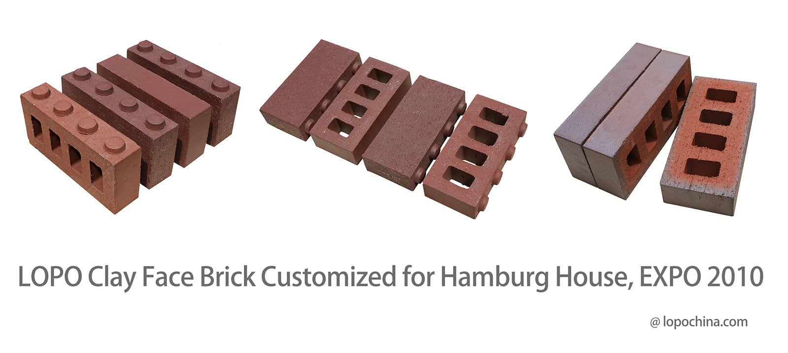 3 types of LOPO Clay face bricks customized for Hamburg House.jpg