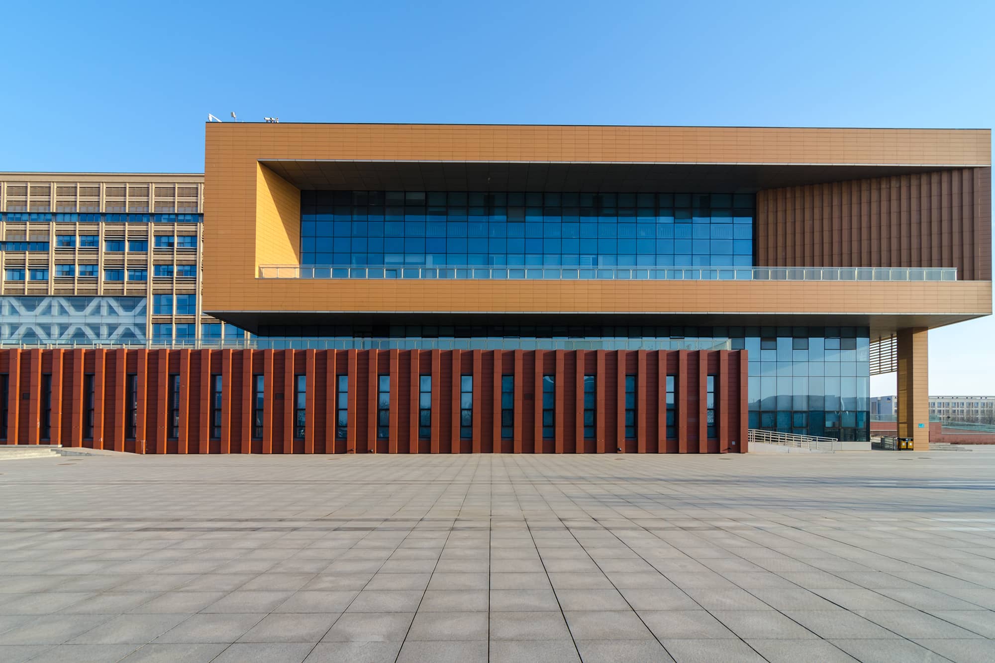 West view of North China University of Science and Technology Library.jpg