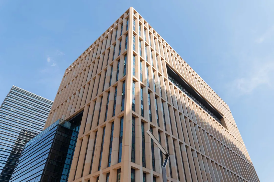 Vertically installed LOPO large-format terracotta panel system at HaiKai Park..jpg